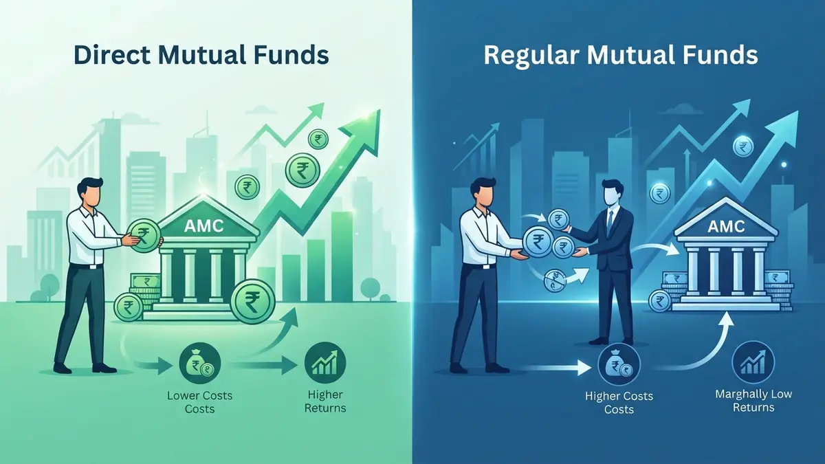direct mutual fund vs regular fund difference
