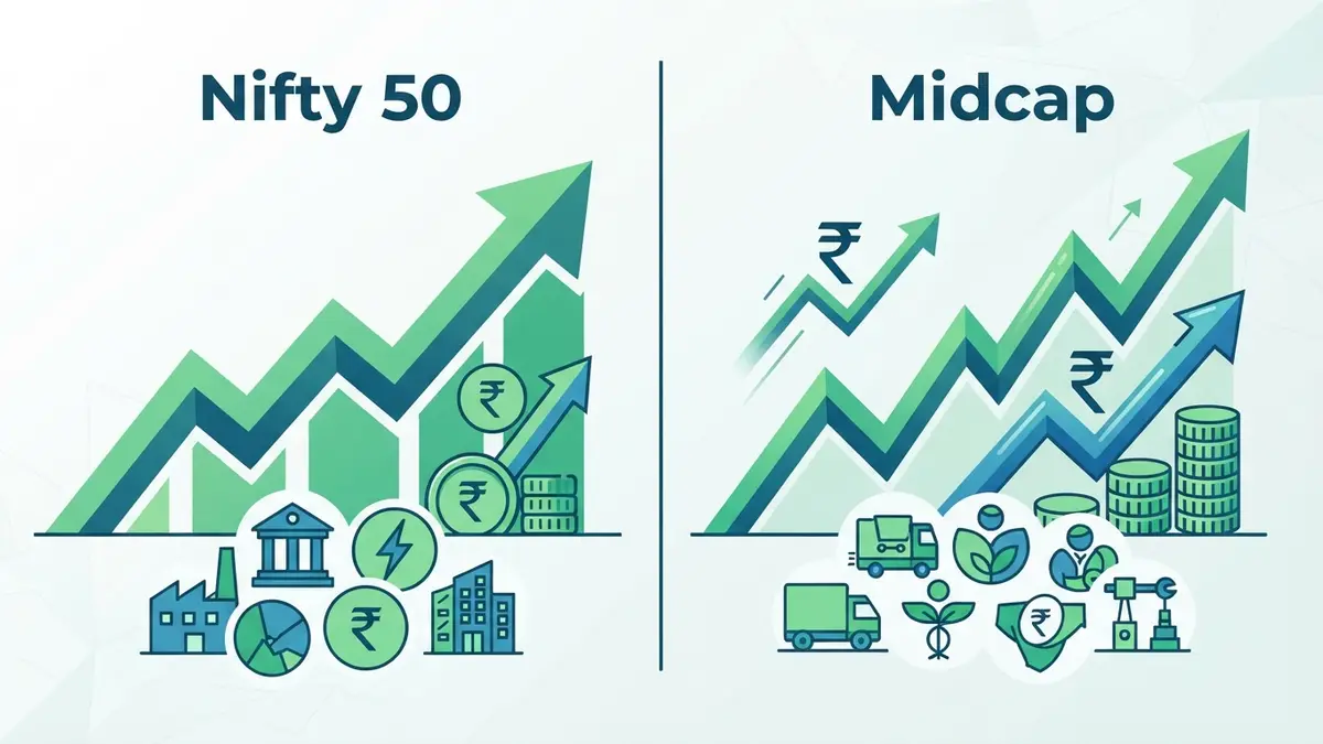 निफ्टी 50 बनाम मिडकैप 2026
